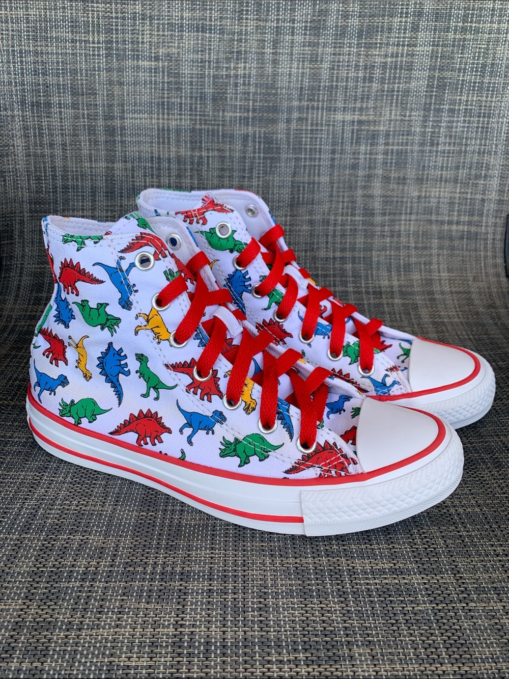 Converse All Star Dinoverse Kid High-Top Sneakers Dinosaur Print Canvas size 3.5